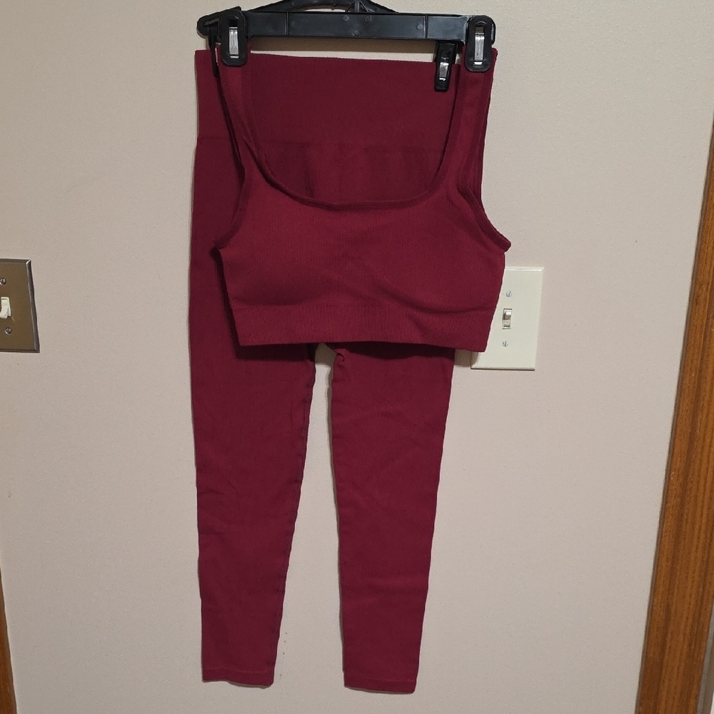 Women's Burgundy Pants & Jumpsuit Set